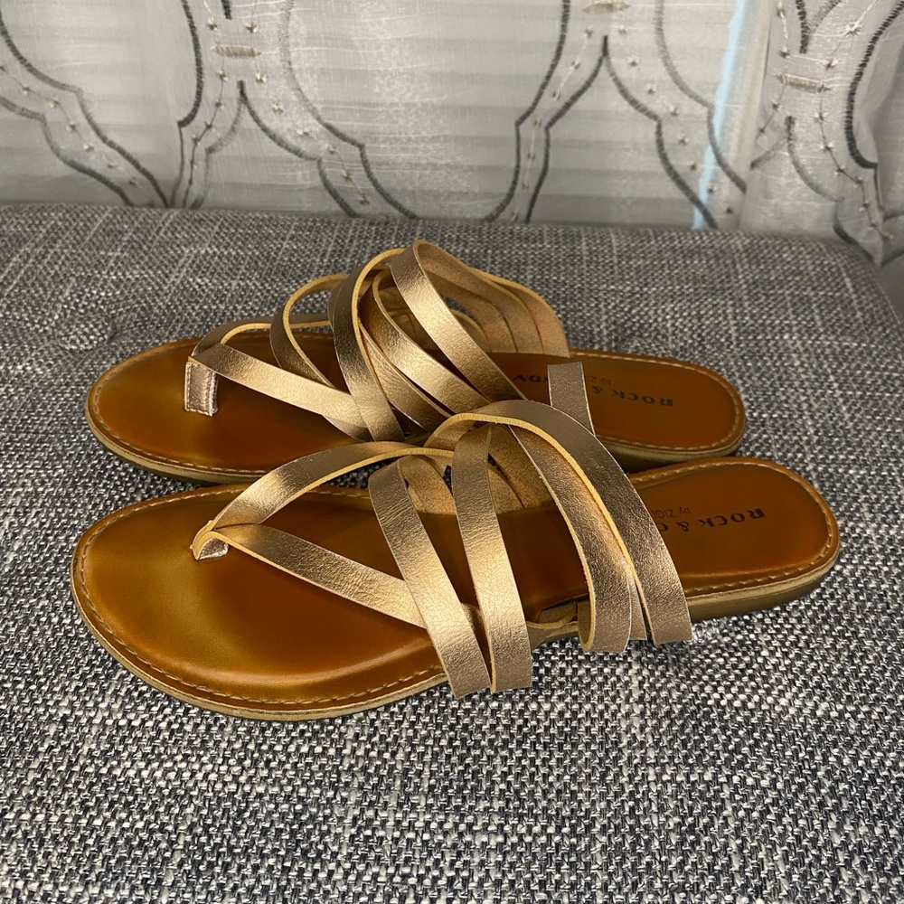 Rock & Candy Rose Gold Sandals - Picture 2 of 5